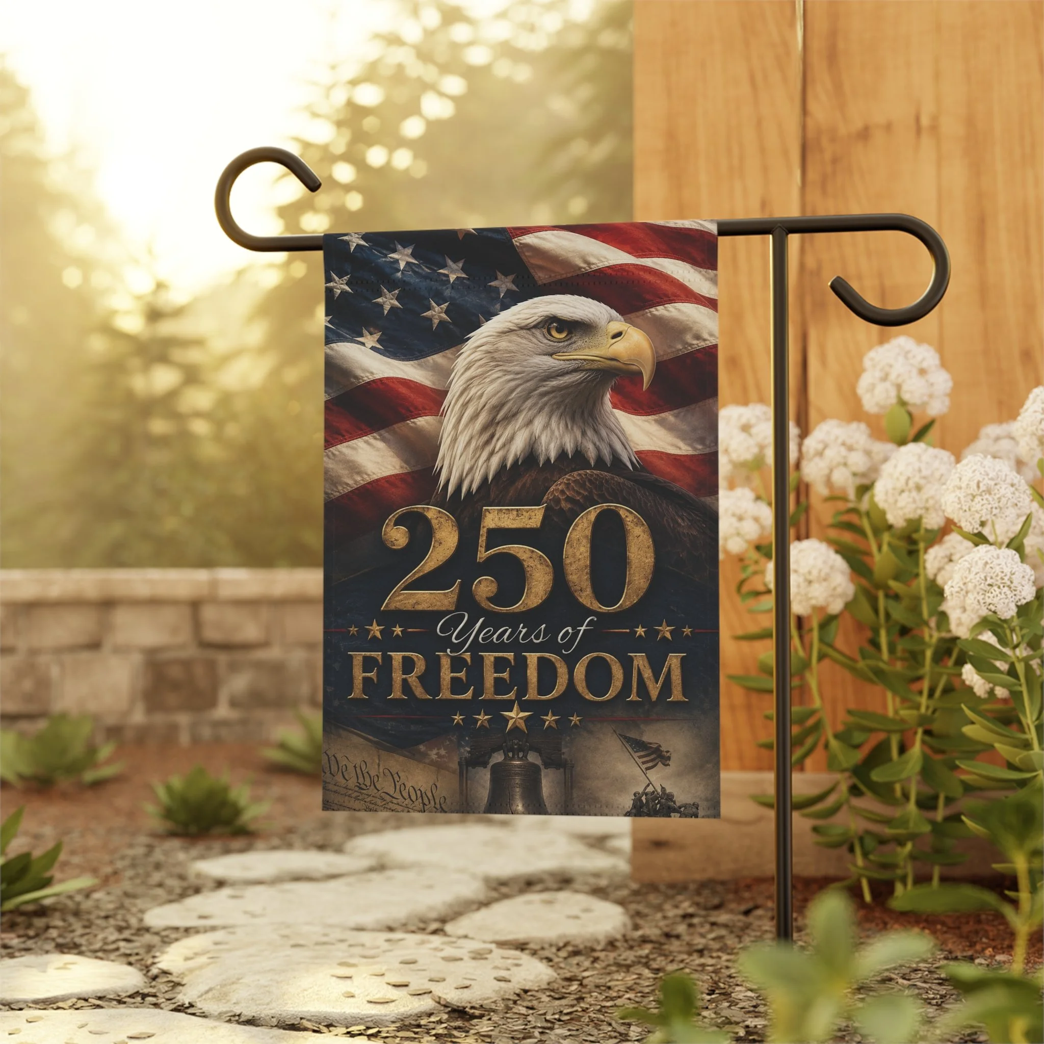 250 Years of Freedom Garden Flag
