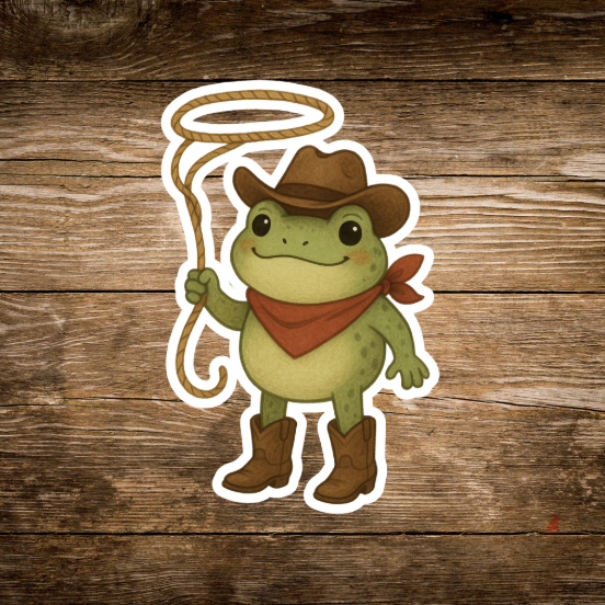 Rodeo Frog Sticker