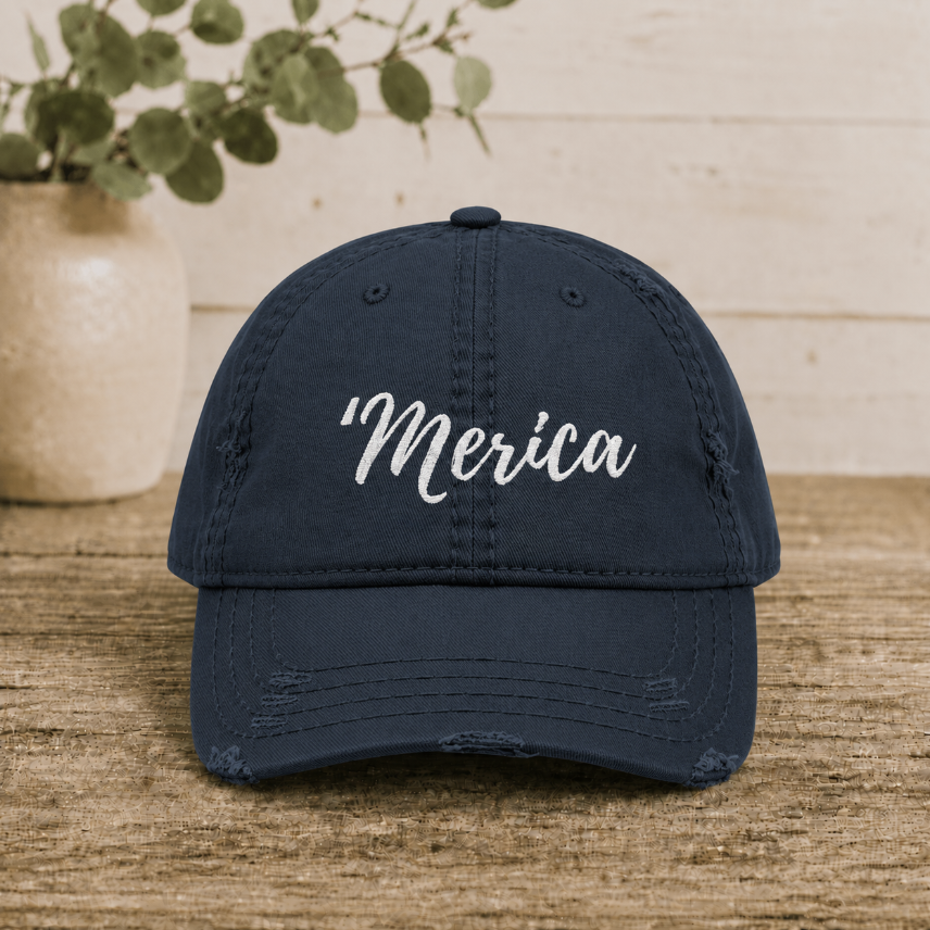'Merica Distressed Hat