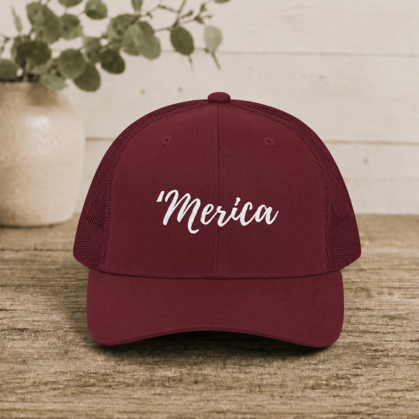 'Merica Fine Embroidered Snapback