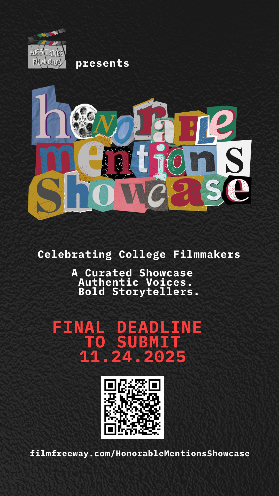 Honorable Mentions Showcase Submission Deadline