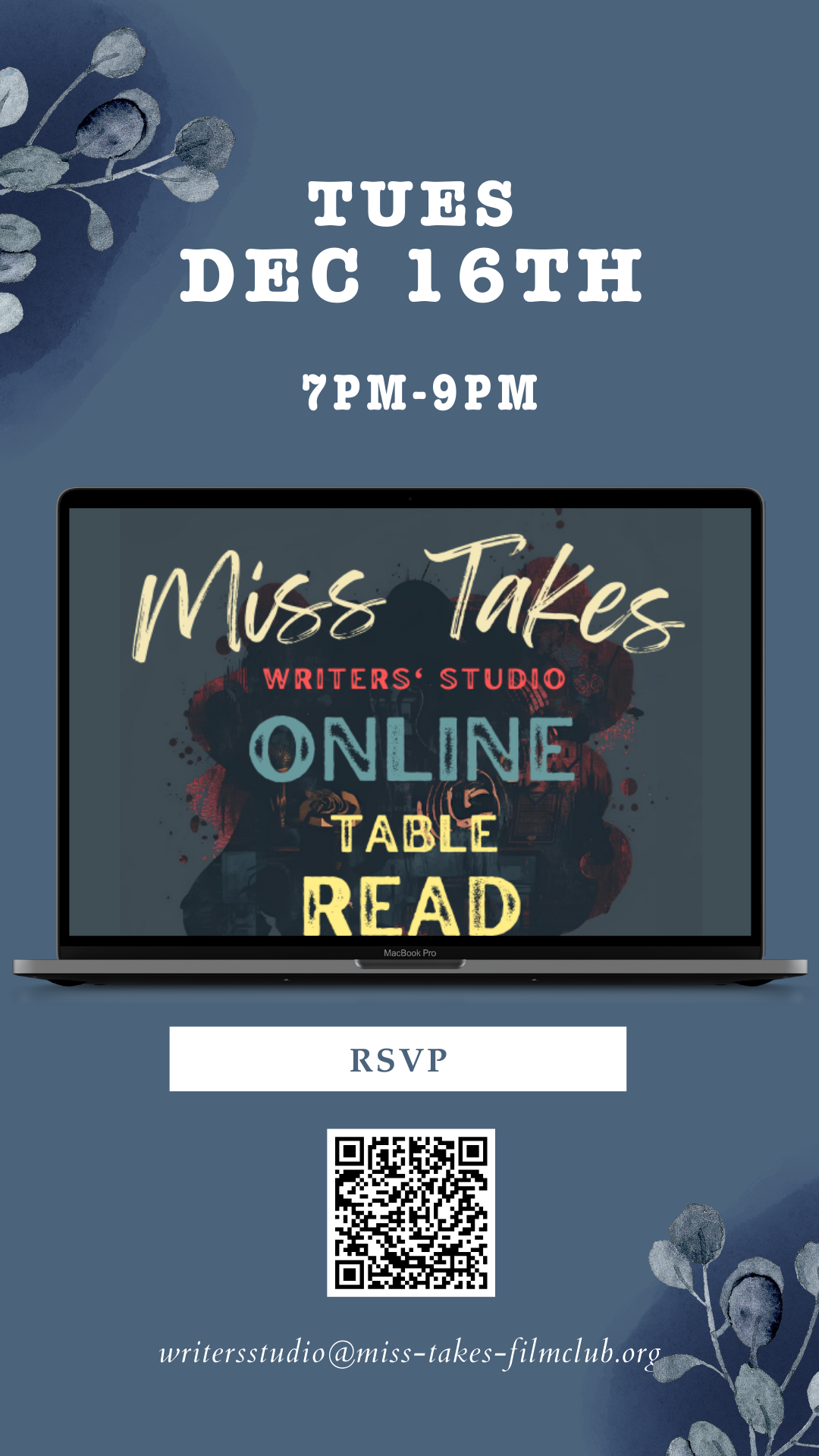 Miss Takes Writers’ Studio — ONLINE Table Read