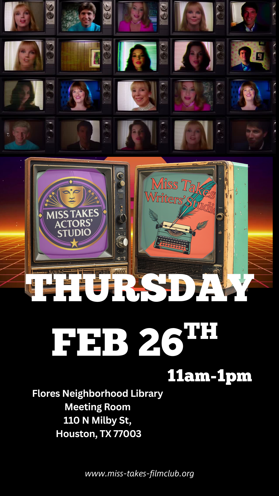 Miss Takes Writers’ Studio – Dual Event with Actors Studio