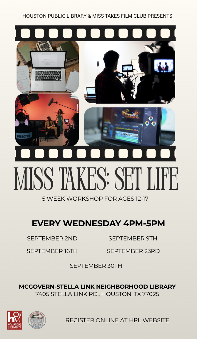 Miss Takes: Set Life Presented by Houston Public Library &amp; Miss Takes Film Club