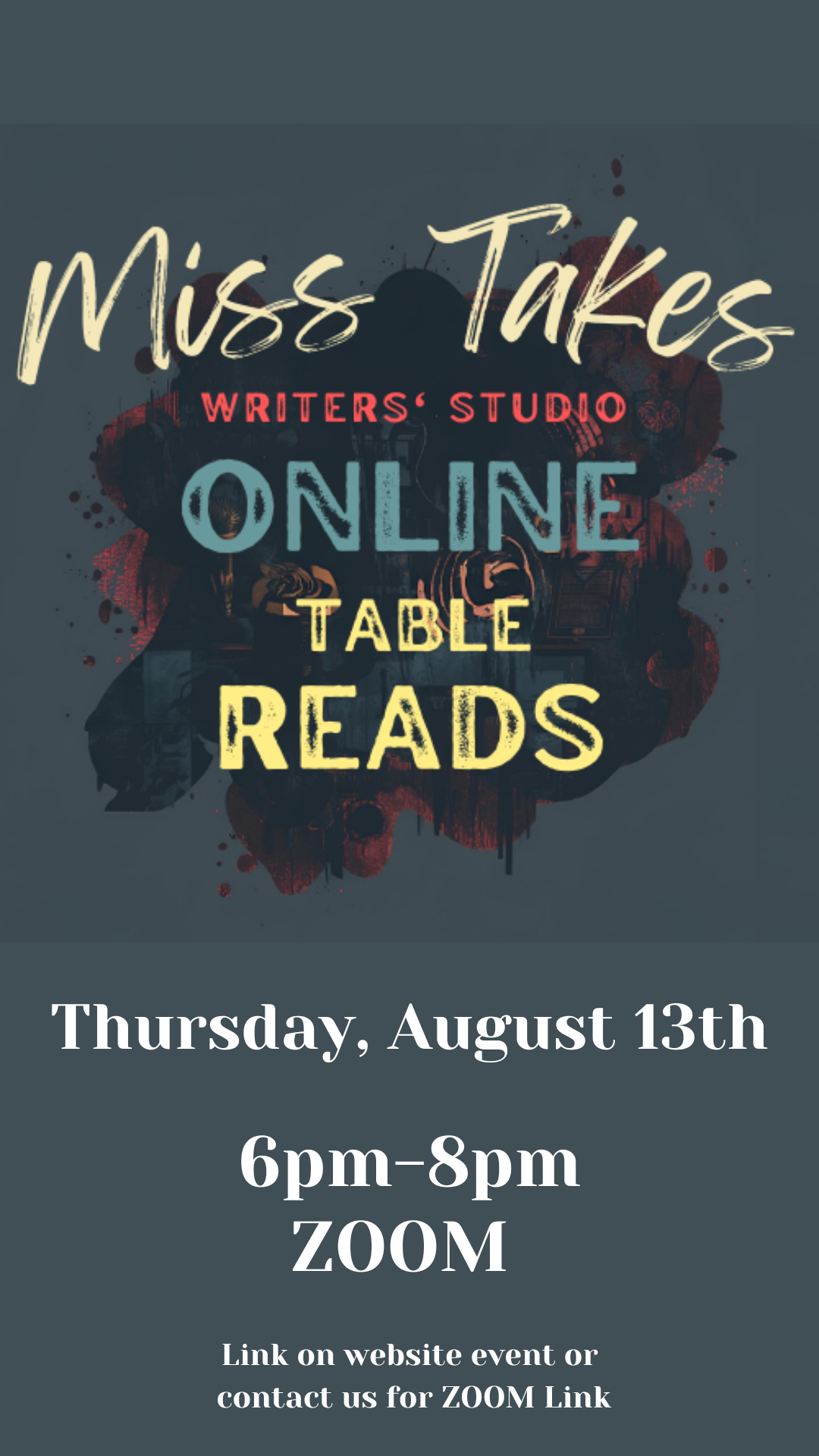 Miss Takes Writers' Studio: Online Table Reads