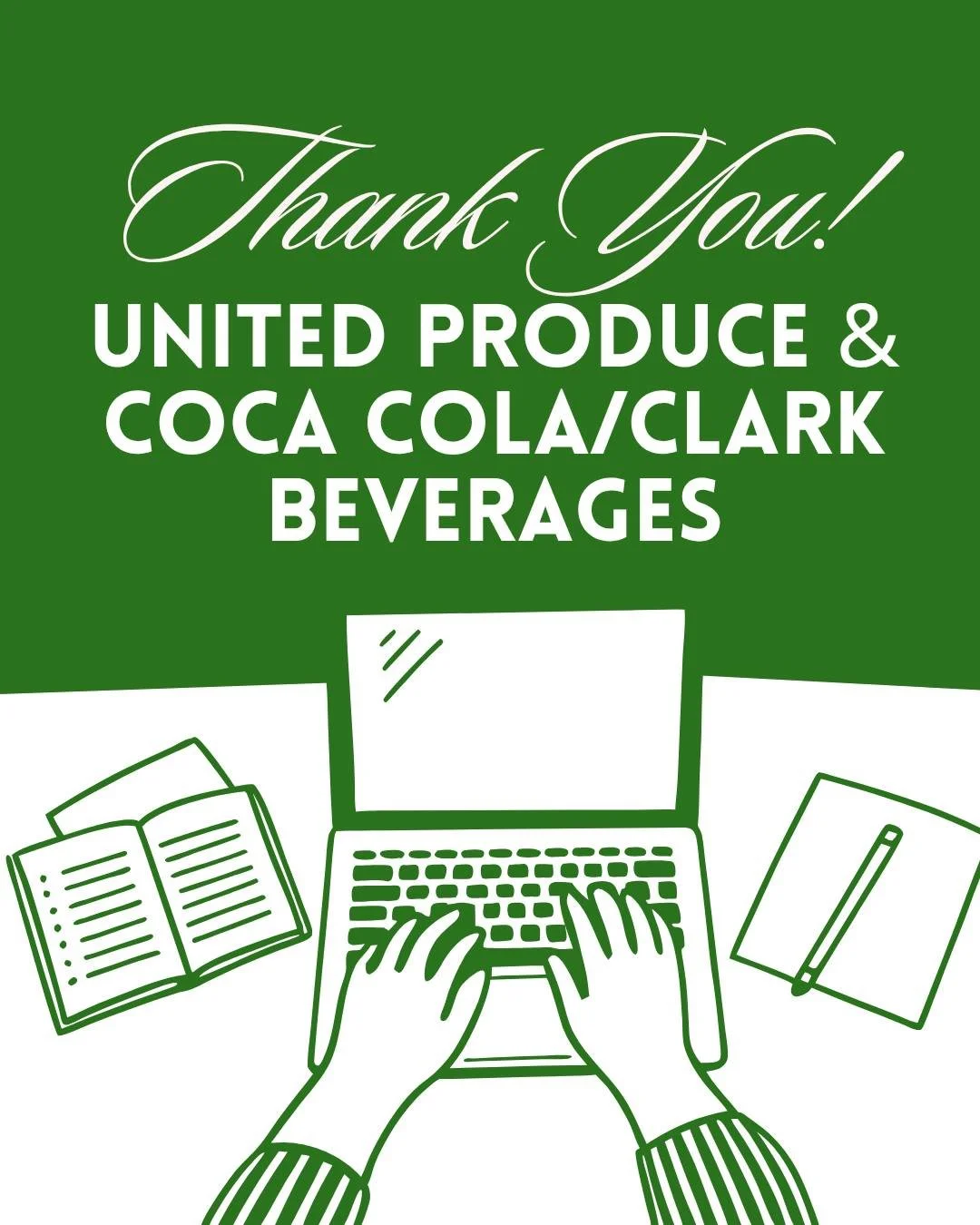 Thank you to United Produce for providing fruit and Clark Beverages for providing Coke products during our Exam Slam!