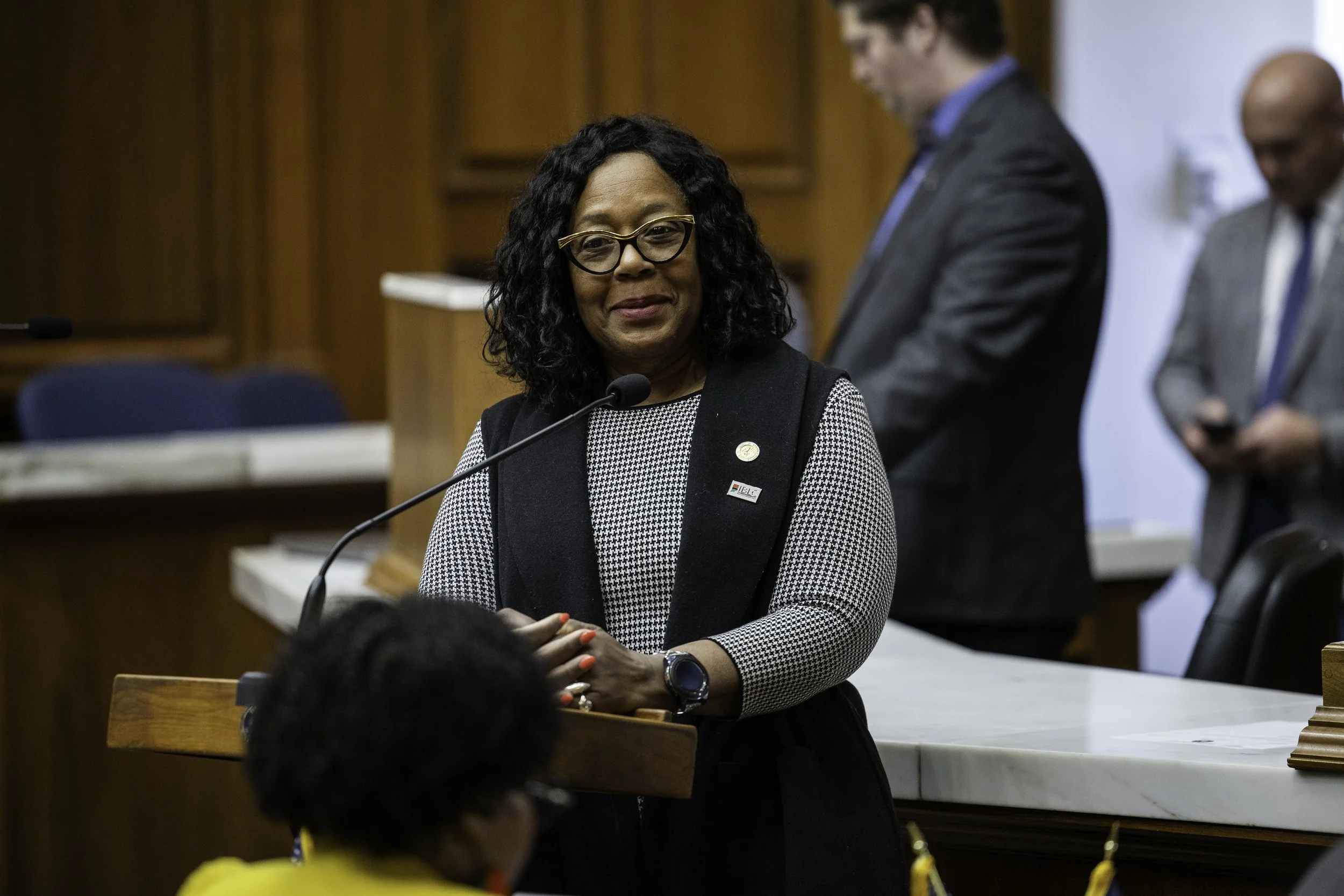 Jackson celebrates the passage of SB 27 inviting the Bears to Hammond