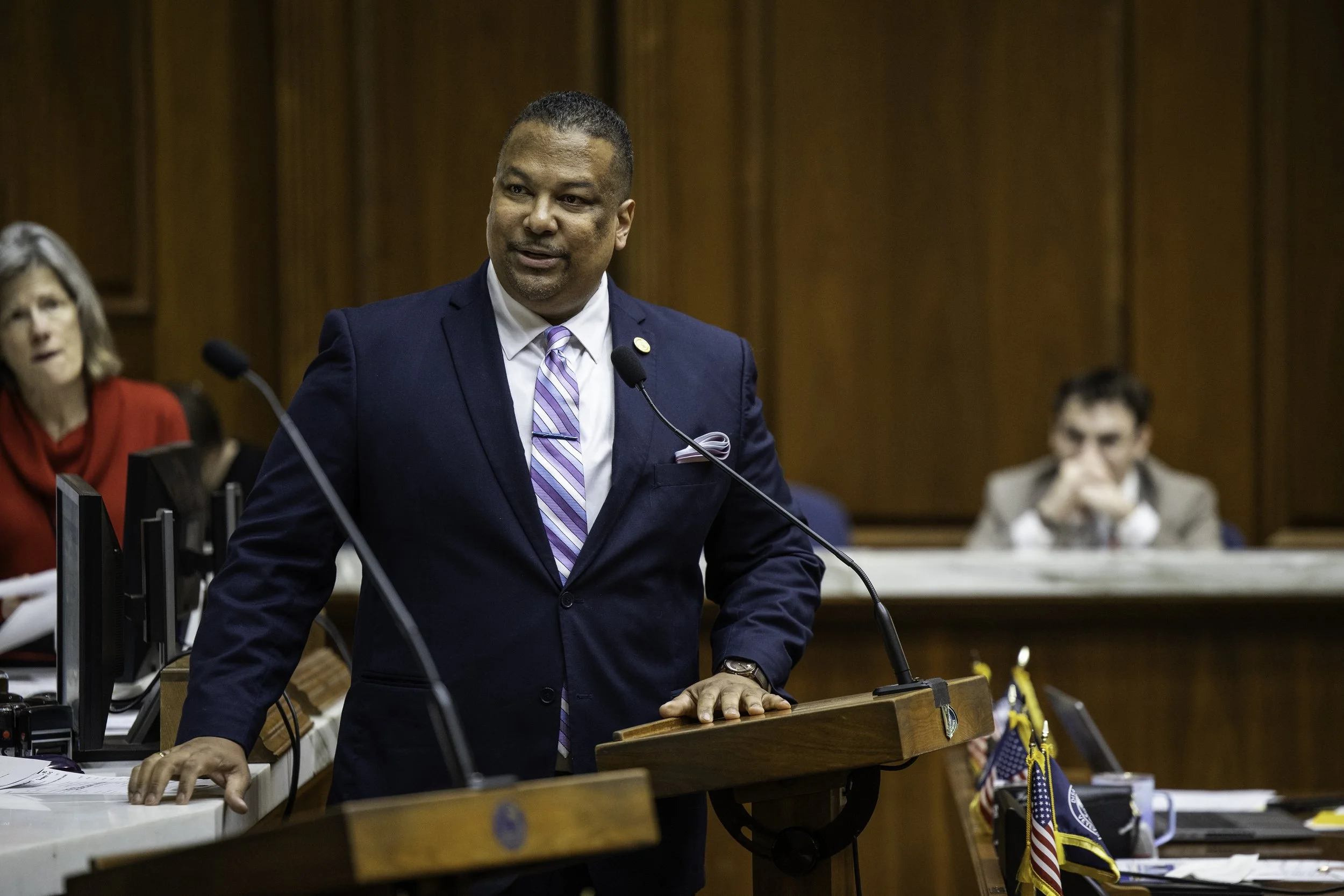 Harris celebrates the passage of SB 27