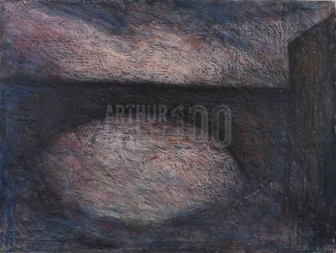 Canal Bridge (1984), Mixed Media 40 x 30 inch