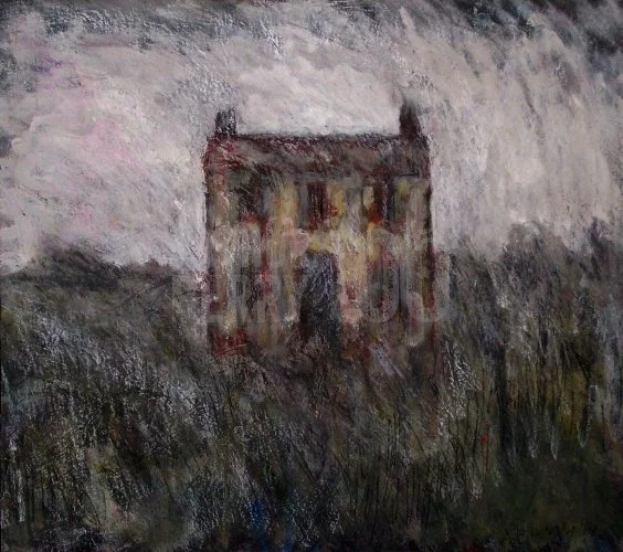 The Lone House (1994), Mixed Media 25 x 28 inch