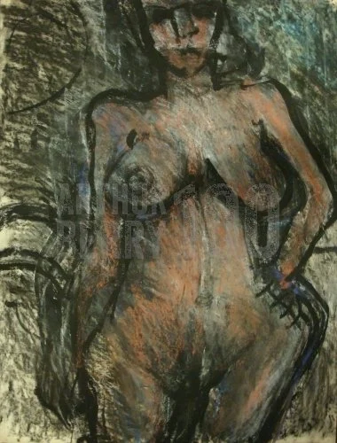 Femaled Nude (1986), Mixed Media 21 x 29.5 inch