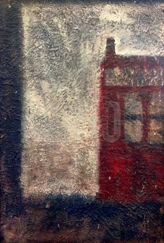 The Red House (Circa 1965/70), Oil 30 x 41 inch