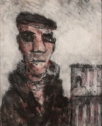 Pigeon Fancier (1993), Mixed Media 30 x 35 inch