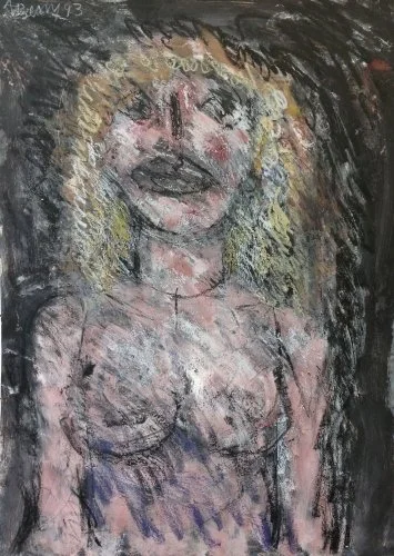 A Tunstall Blonde (1993), Mixed Media 19 x 26 inch