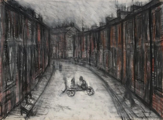 Street Scene (1968), Mixed Media 30 x 22 inch
