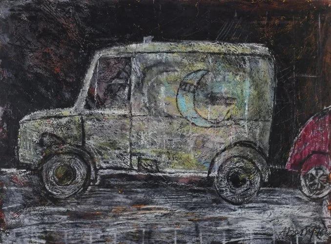 Delivery Van (1978), Mixed Media 38 x 30 inch