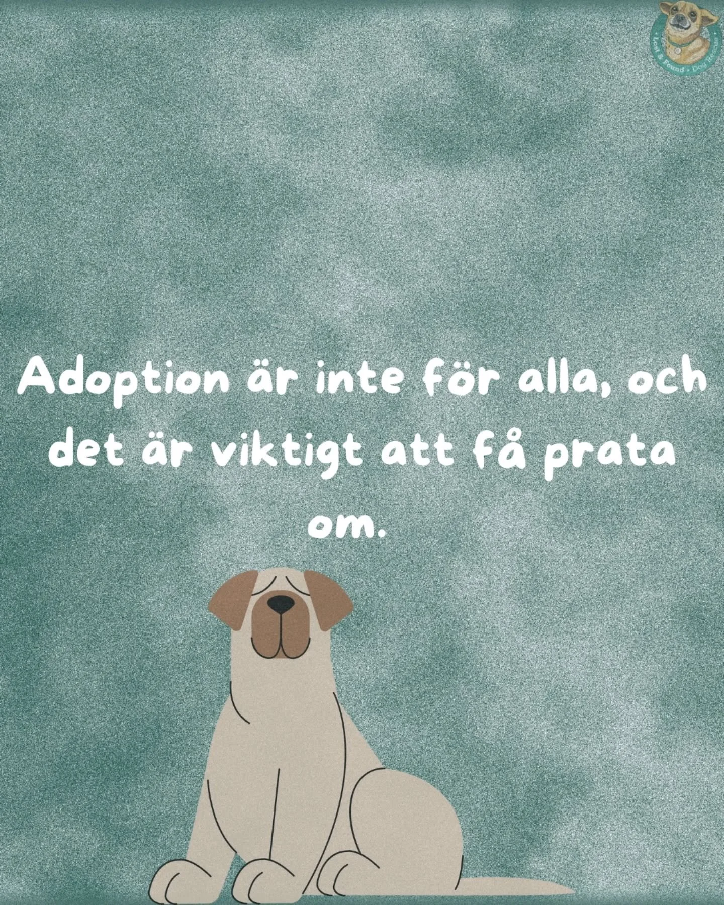 Adoption &auml;r inte f&ouml;r alla, och det &auml;r viktigt att prata om. 💙

Att anpassa sig och sitt liv efter ett djur som aldrig tidigare haft trygghet &auml;r n&aring;got v&auml;ldigt fint, men det kan ocks&aring; vara komplext. 

L&auml;s g&au