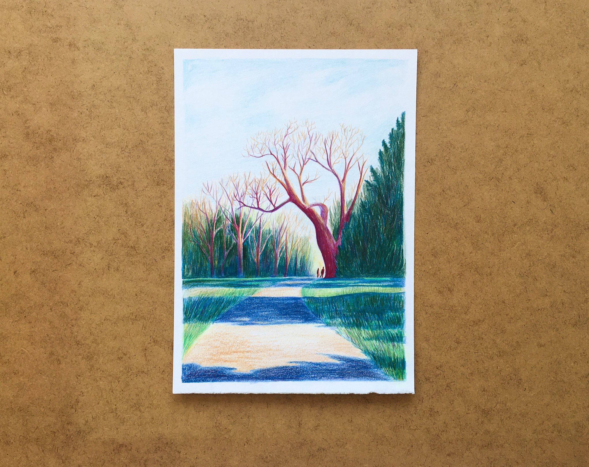 A Walk With You - Original Drawing