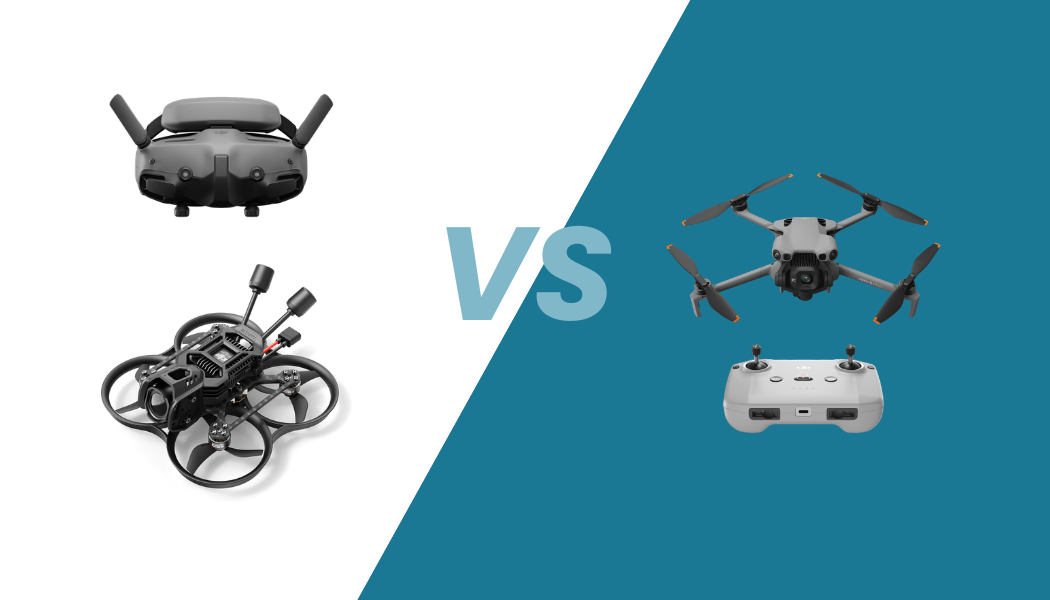 Vergelijking FPV drone en gewone drone Elevated Visions