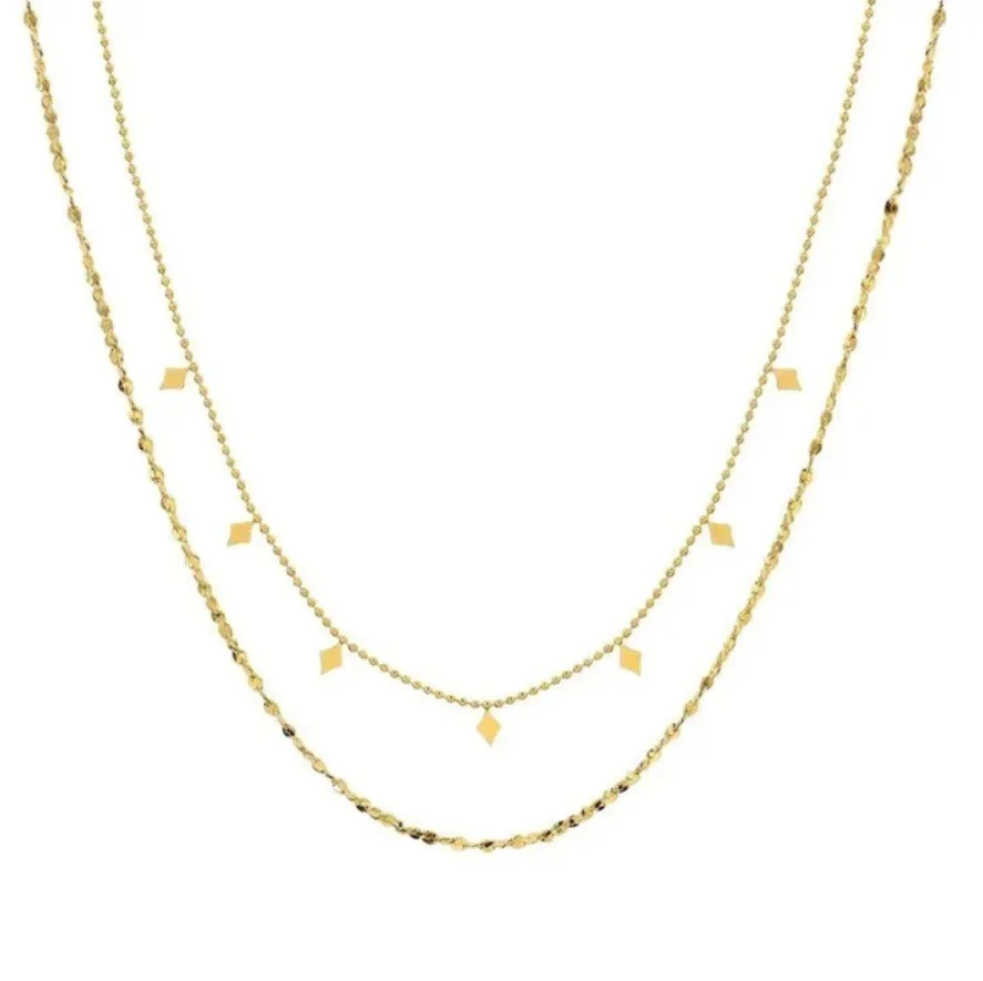 Jasmine Multi Strand Necklace in Gold