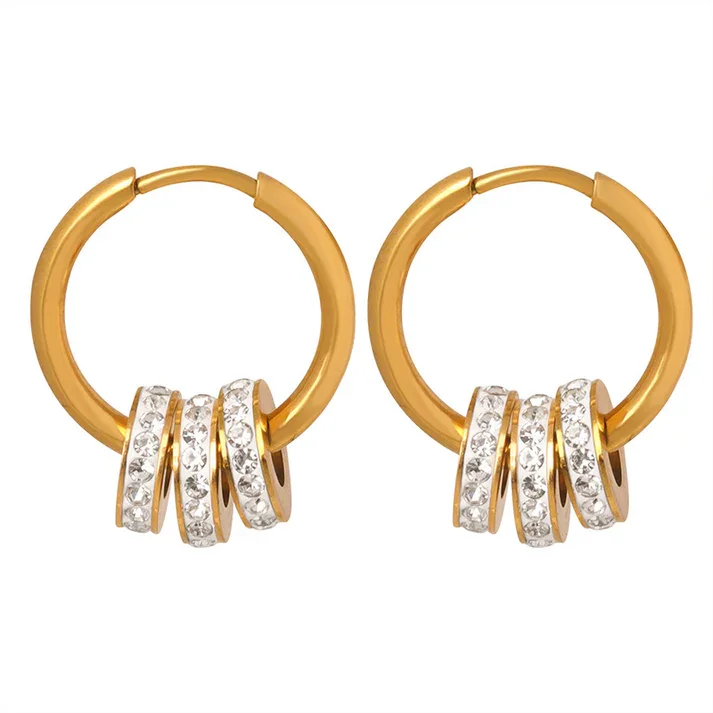 Moselle Earrings in Gold with Zirconia