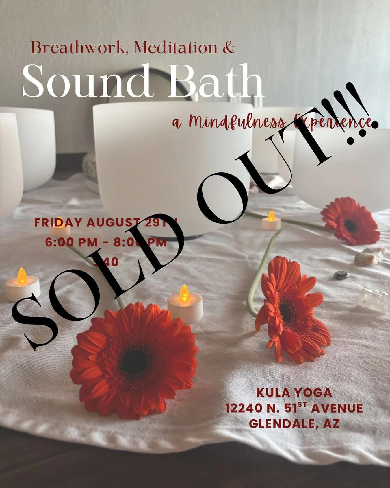Extremely blessed for a Sold Out  Sound Bath!! Thank you!! 💙

I said it when I booked it&hellip; this is going to sell out! And it beyond sold, we reached max and extended it for a few more. 

More of this energy, Universe! ✨🤲🕉️

Everything is flo