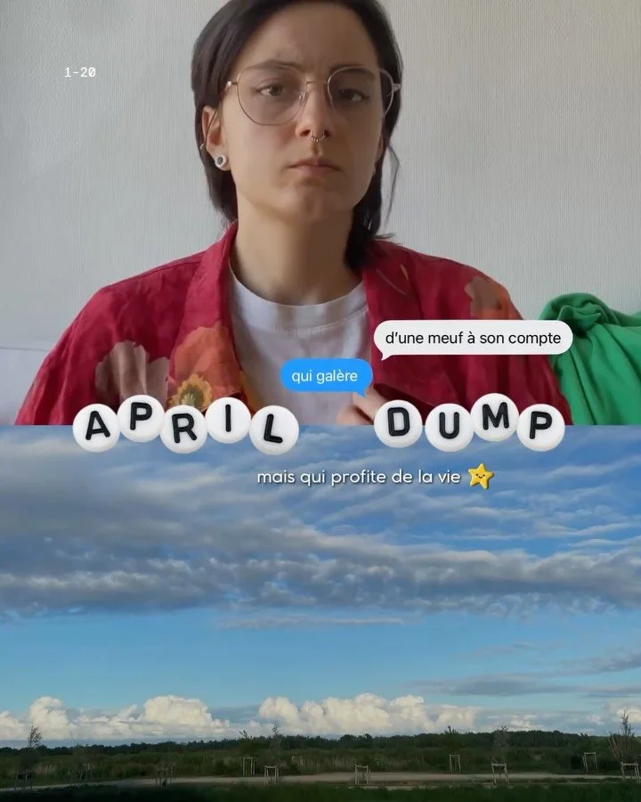 APRIL DUMP 💖

Un mois incroyable !!! Sans big mental break down cette fois-ci (je revis)

Je me sens tellement plus align&eacute;e avec moi-m&ecirc;me, &ccedil;a fait un bien fouuuuu
(par contre le taﬀ c&rsquo;est pas encore &ccedil;a 🥲 💸)

Pense 