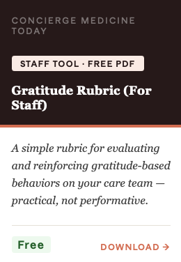 Gratitude Rubric (For Staff)