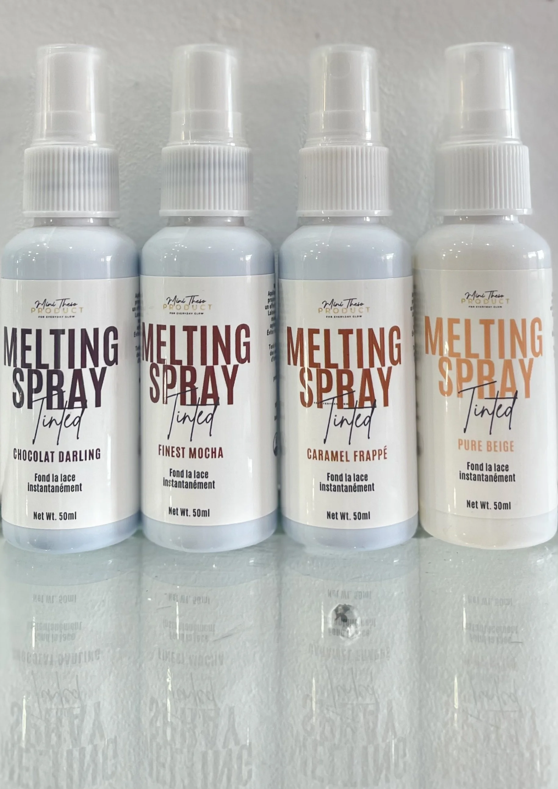 Melting spray tinted