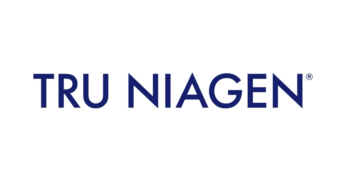 The logo of TruNiagen with the brand name in bold navy blue letters on a white background.