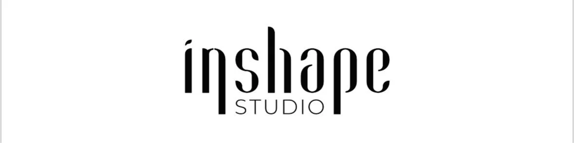Inshape Studio logo with stylized black text on a white background.