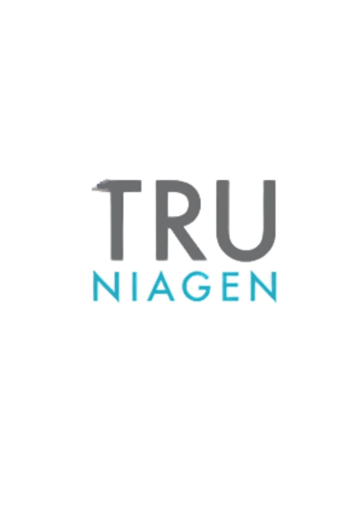 Logo with the words 'TRU' in gray and 'NIAGEN' in blue.