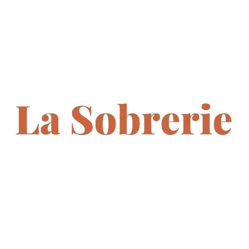 Text that reads 'La Sobrerie' in brown font on a black background.