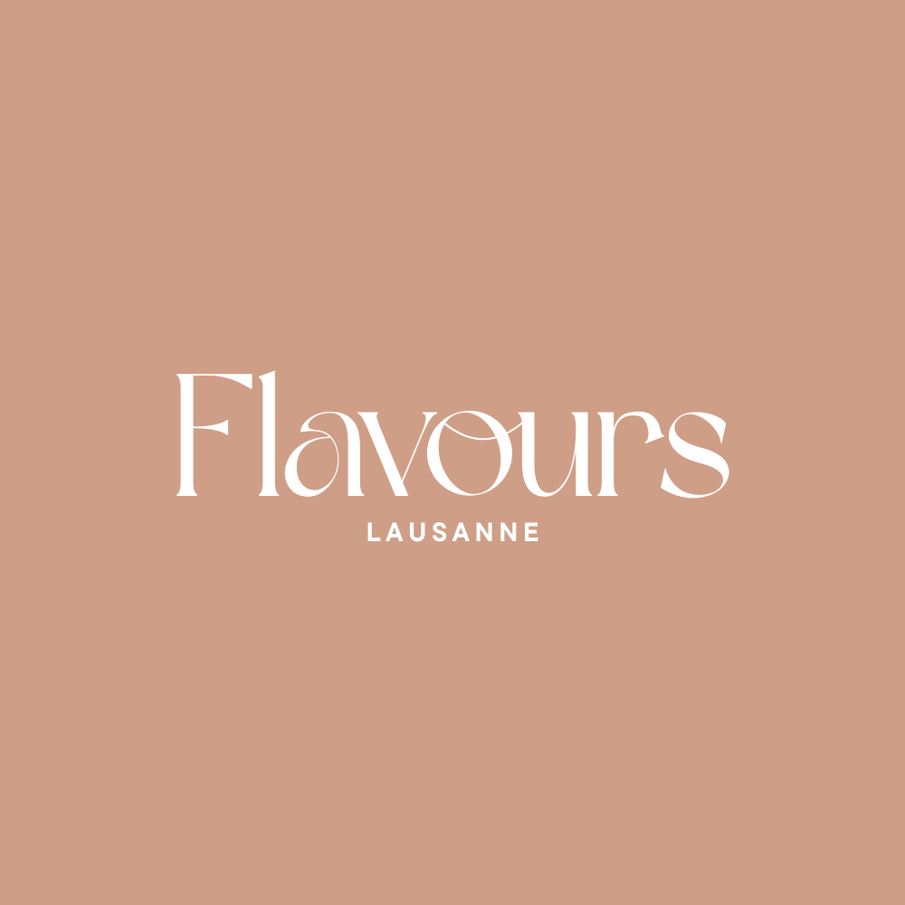 Text reading 'Flavours Lausanne' on a beige background.