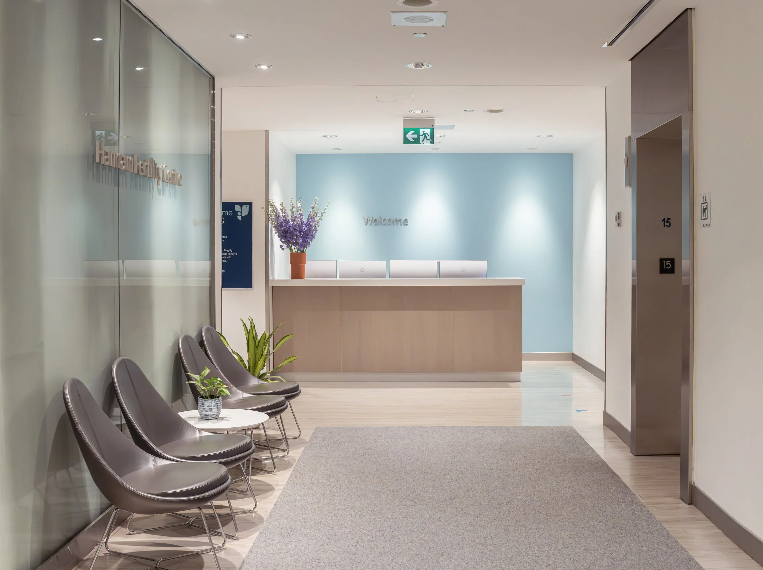 Hannam Fertility Centre Reception area