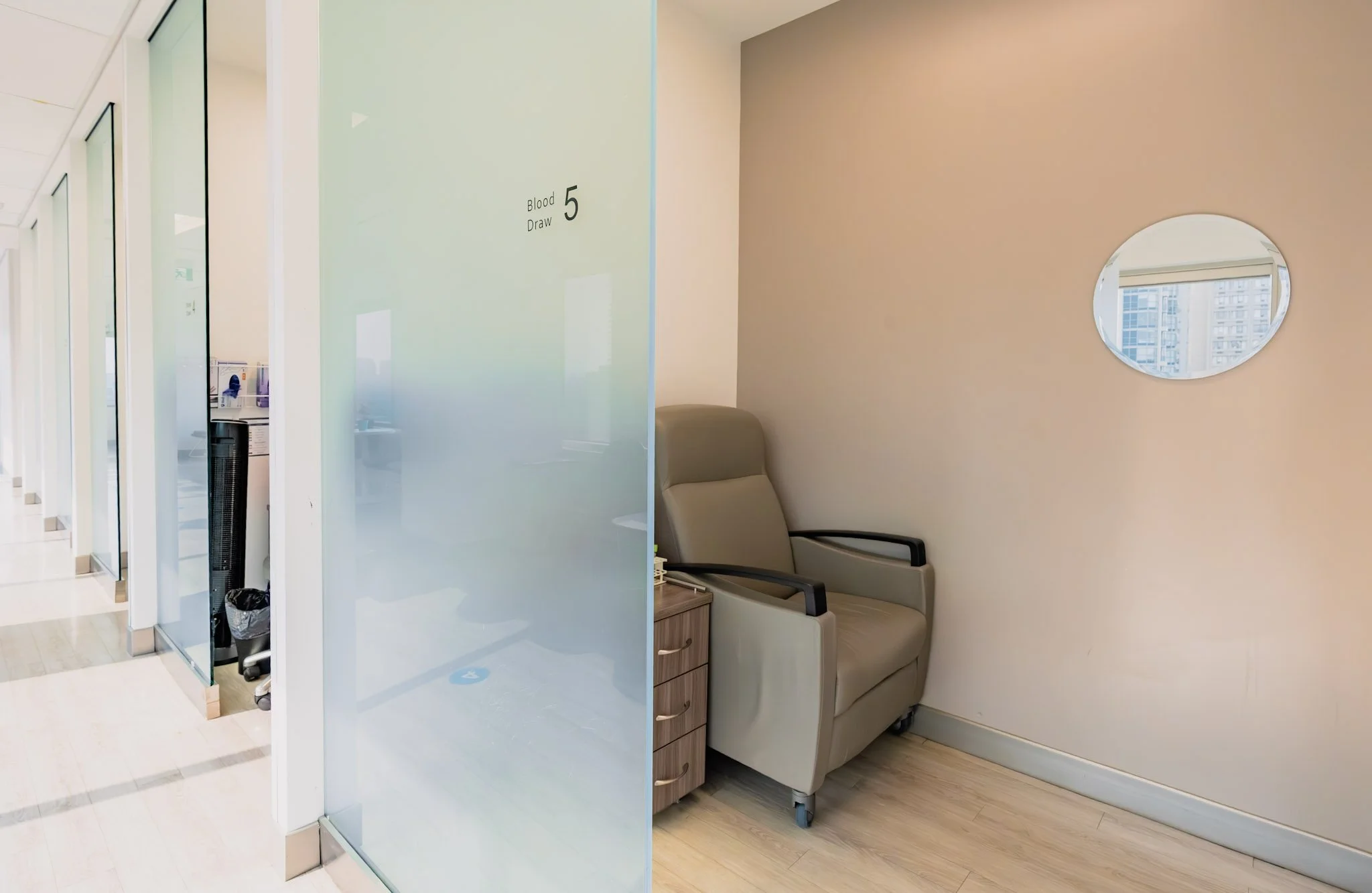 Blood work area at Hannam Fertility Centre