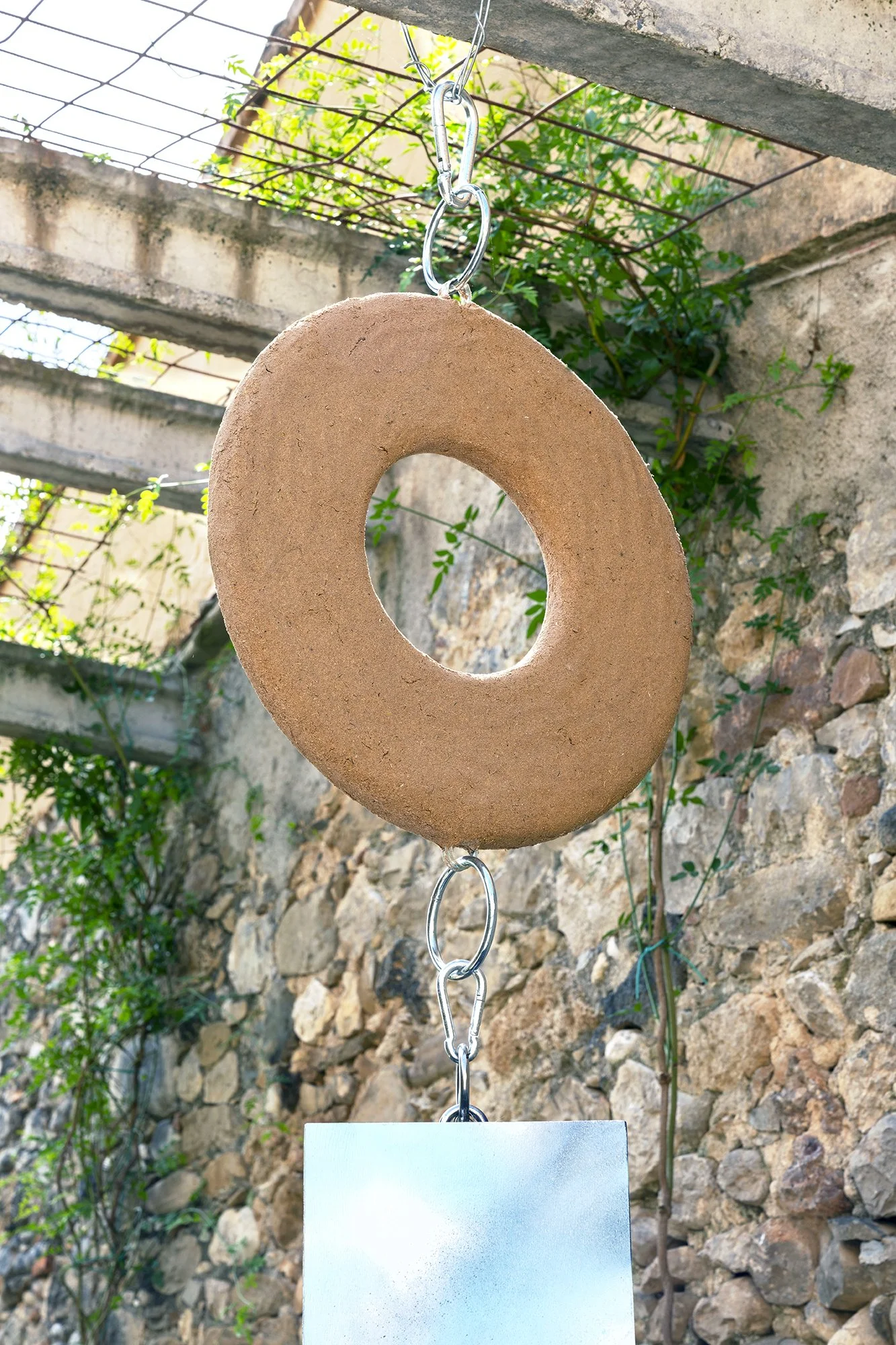 Leah Dixon. Megalithic Fireworks Portals, 2026.
Site specific sculpture (outdoor). 
Detail.