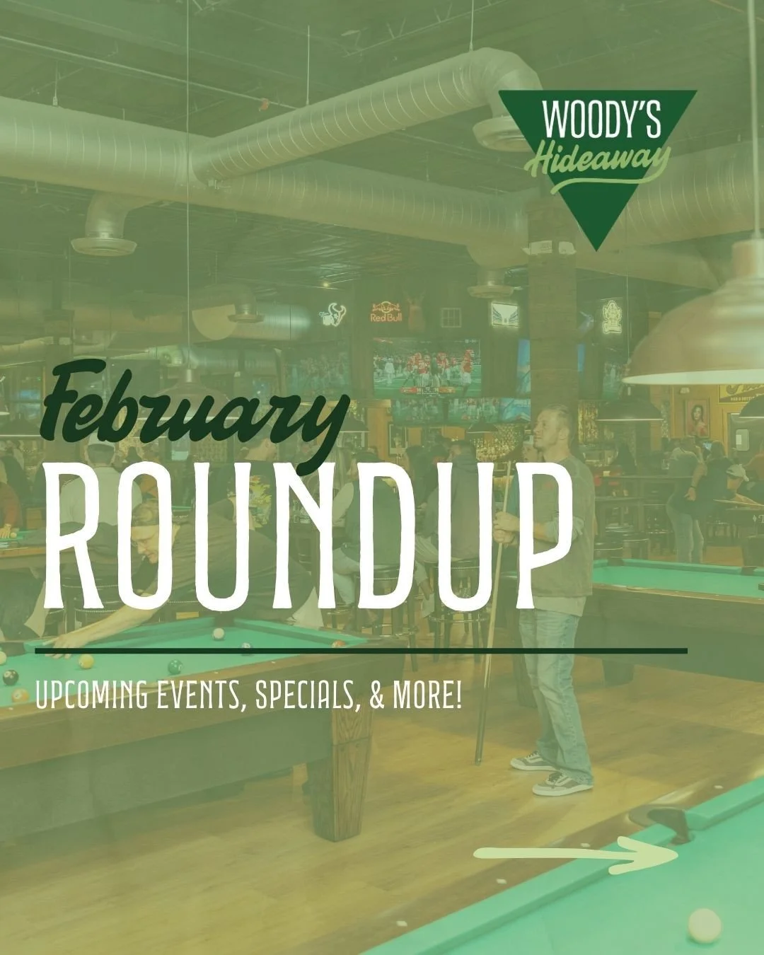 Big things are happening at the Hideaway this February! Swipe for the full schedule 👈💌 Including Galentine's Bingo, The Big Game, our $15 lunch for a cause, and the official opening of our Conroe doors! 🙌 See y'all soon!