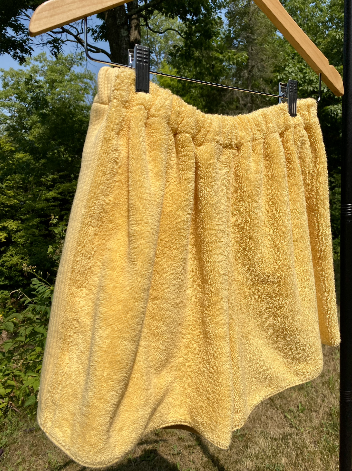 ruby ray towel shorts yellow.png