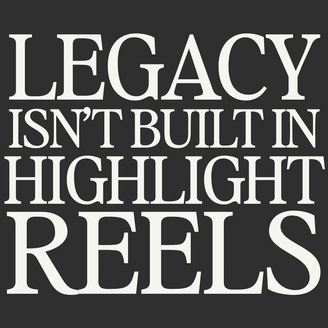 Legacy is not built in highlight reels. It&rsquo;s built in ordinary obedience. In the quiet choices. In the systems no one claps for. In the boundaries that protect your family, your peace, and your purpose.