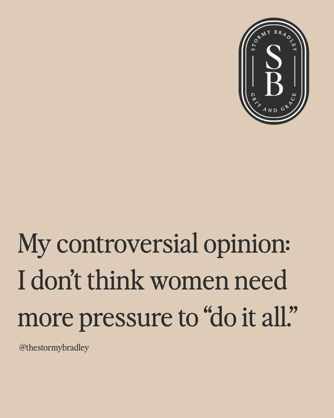 I don&rsquo;t think women need more pressure to &ldquo;do it all.&rdquo;

I think they need permission to stop performing survival mode like it&rsquo;s a personality trait.

Rest is productive.
Boundaries are healthy.
Systems matter.
Peace matters.

