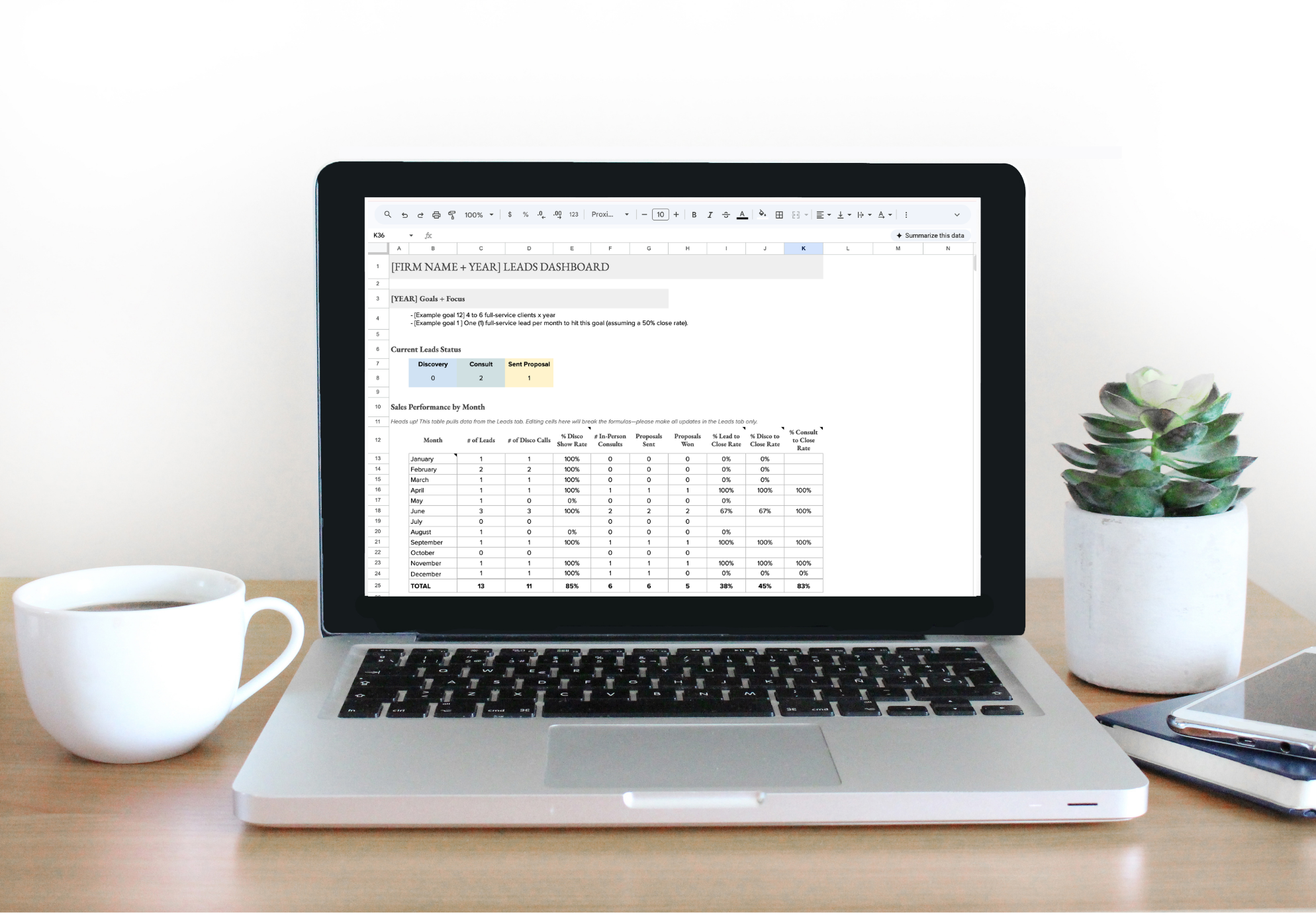 Design Firm Leads Tracker Template