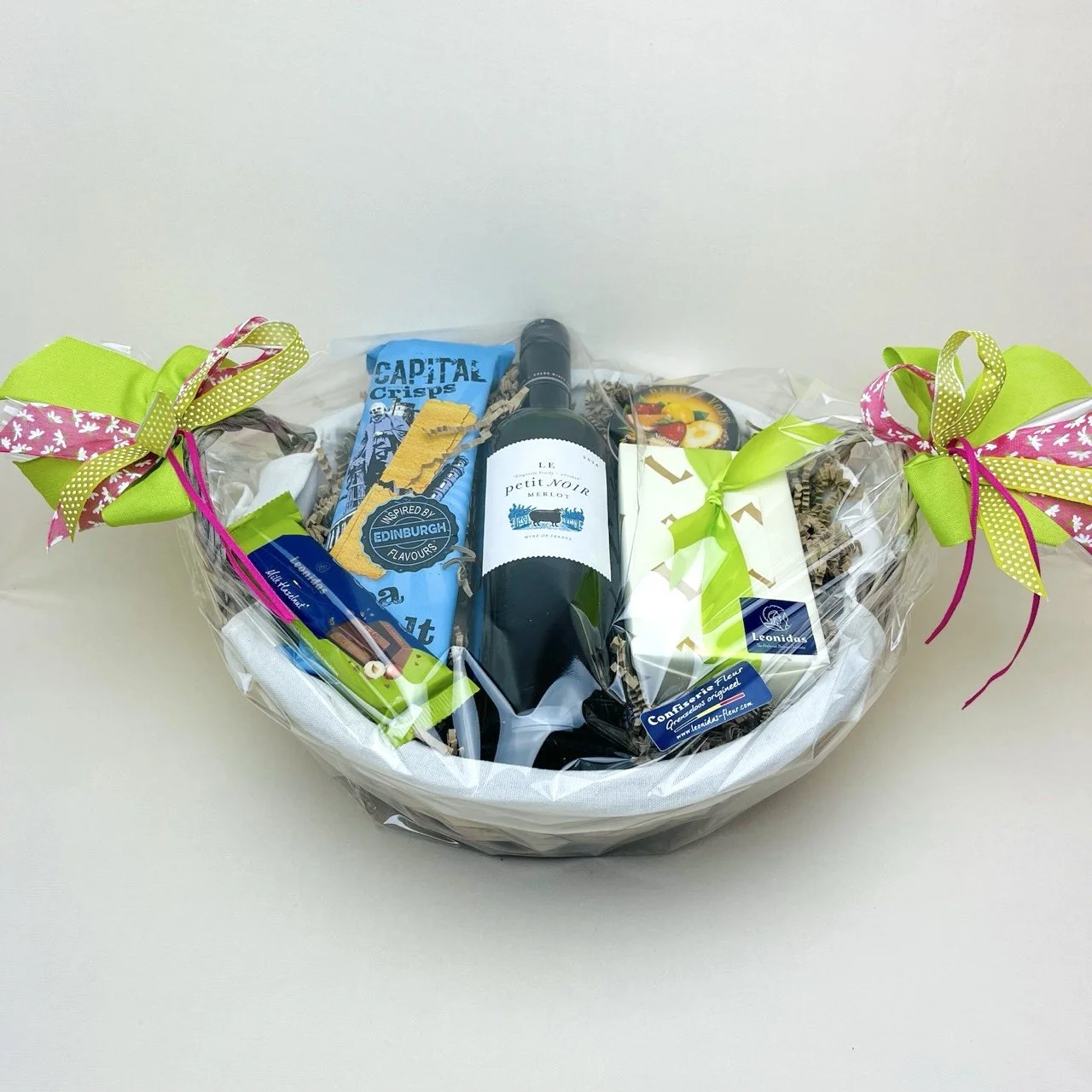 Geschenkmand riet-linnen