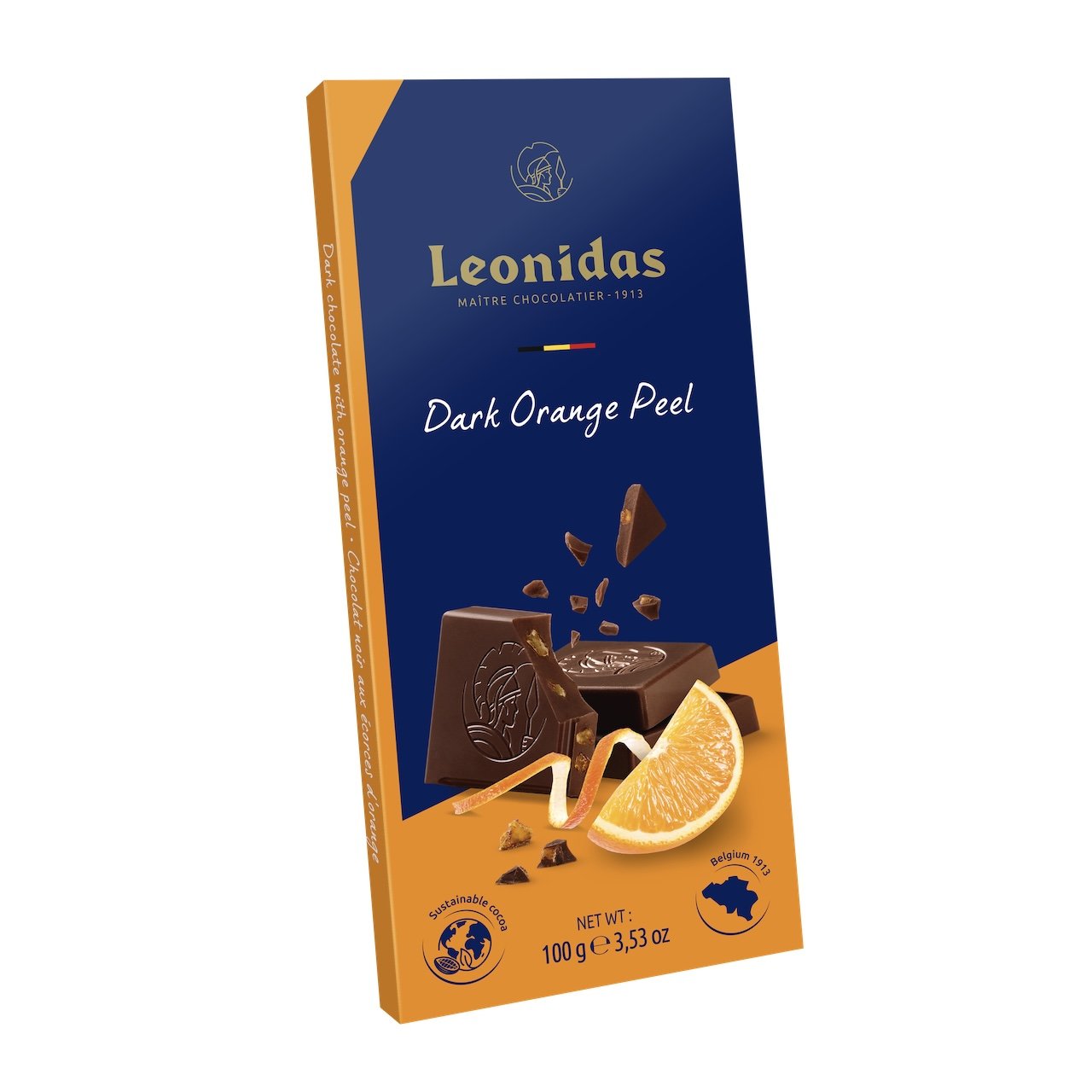 Tablet pure chocolade sinaasappelschil — Leonidas Fleur
