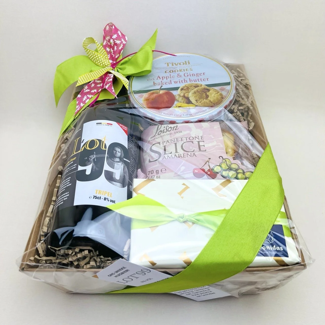 Geschenkmand met huisbier Lot '99