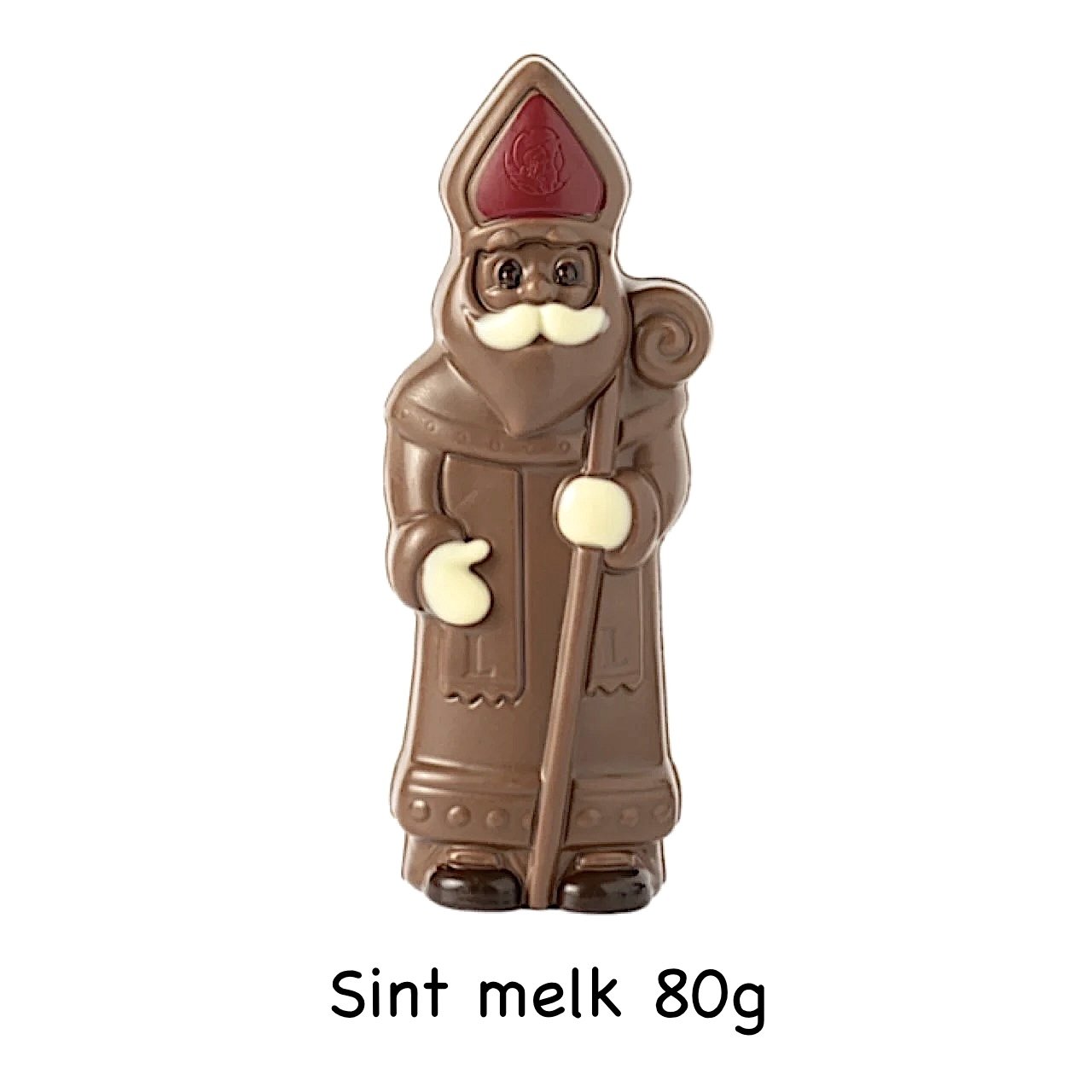 Sint figuur 80g meerkleurig (per 6st, melk)