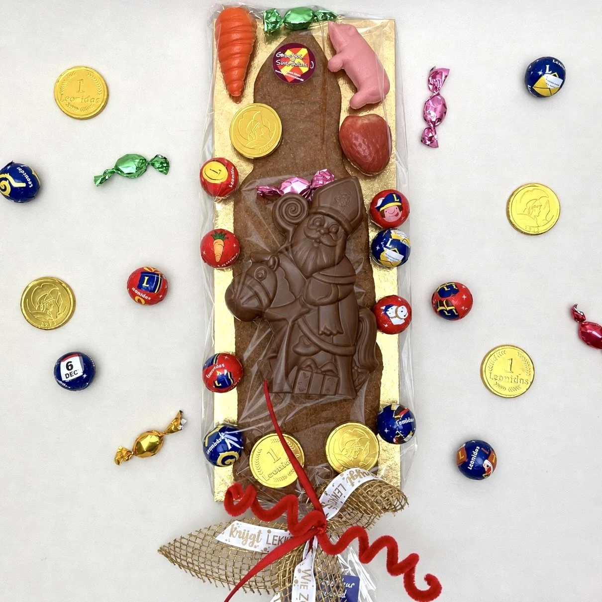 Sint pakket versierde speculoos