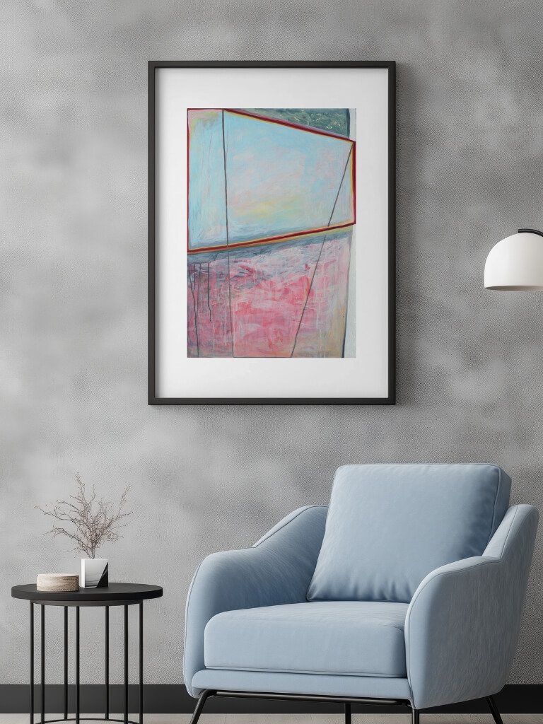 "Why is Mine Not Silver (1)" print featured in a contemporary interior.