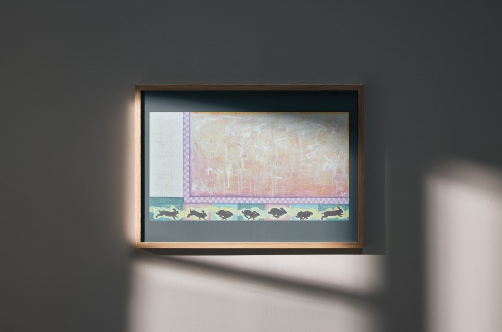 "The Chase" print framed on the wall in a simple space.