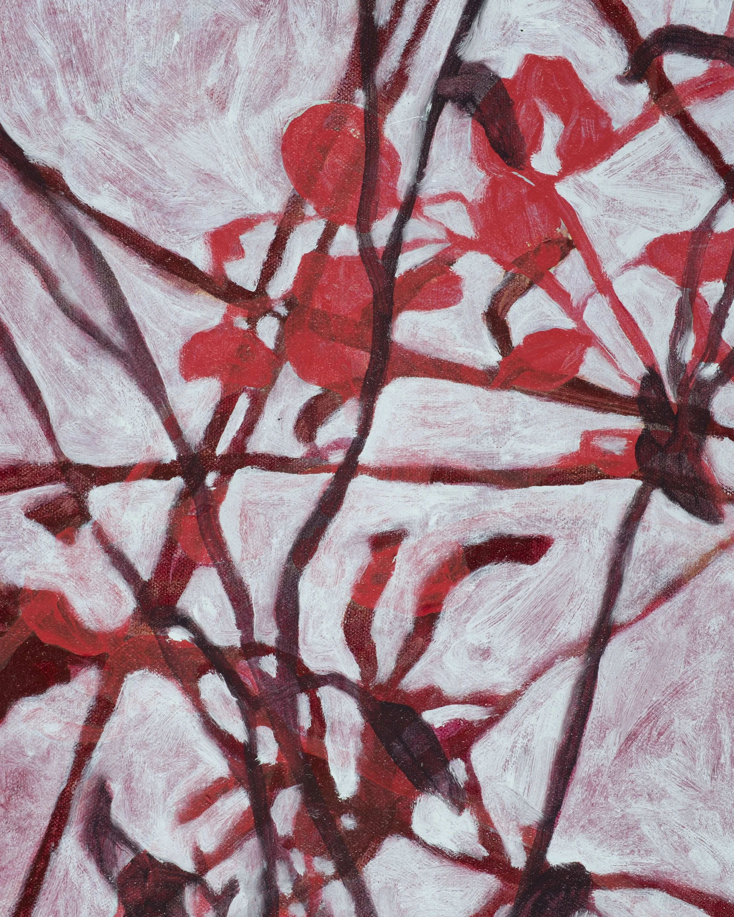 A close-up detail of 'ermine and velvet', 2026.